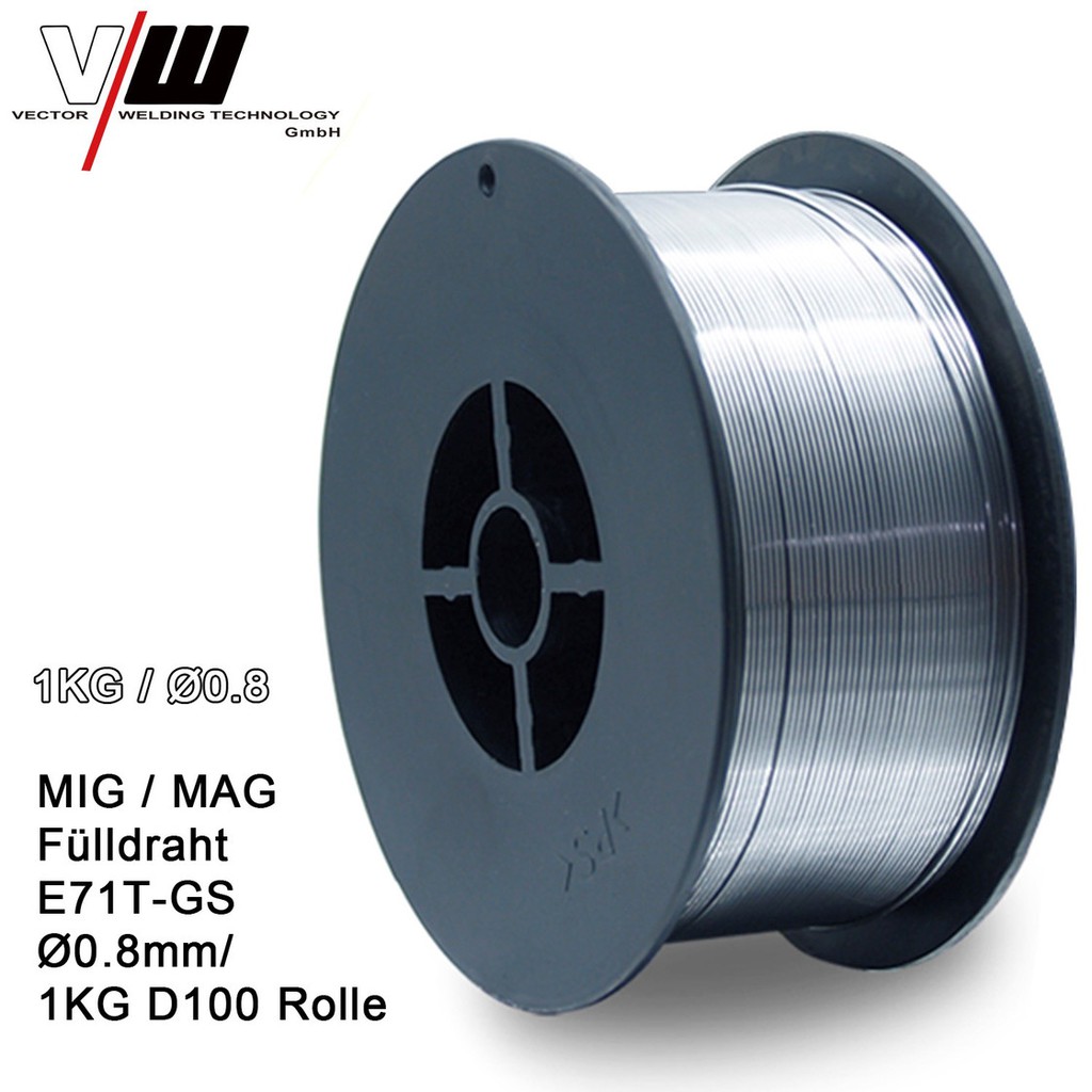 MIG/MAG-Schweißdraht KAWAT LAS  Fülldraht 0,8 mm 1 kg D100 non gas