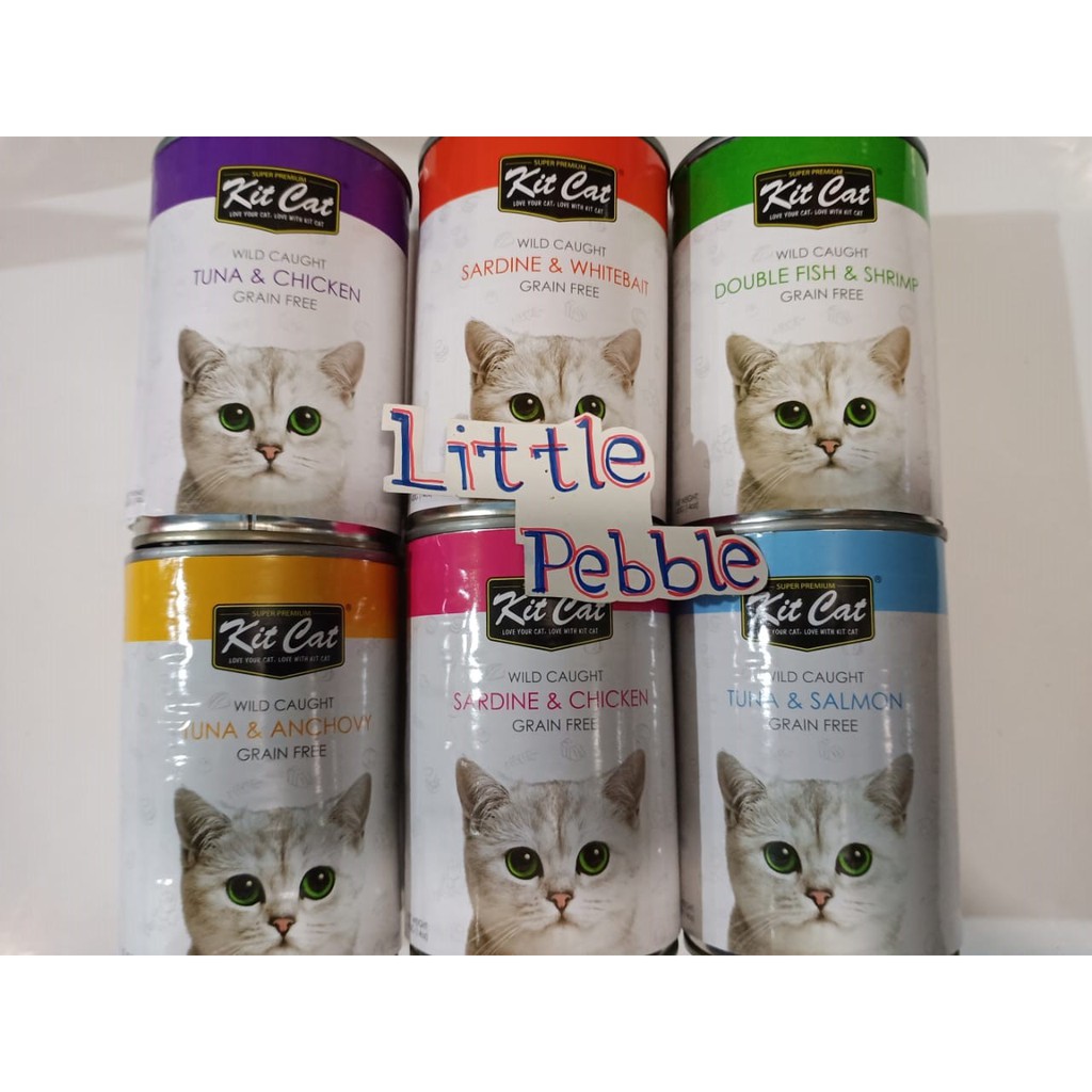 KIT CAT Makanan basah kalengan kucing 400gr grain free-6 varian KITCAT