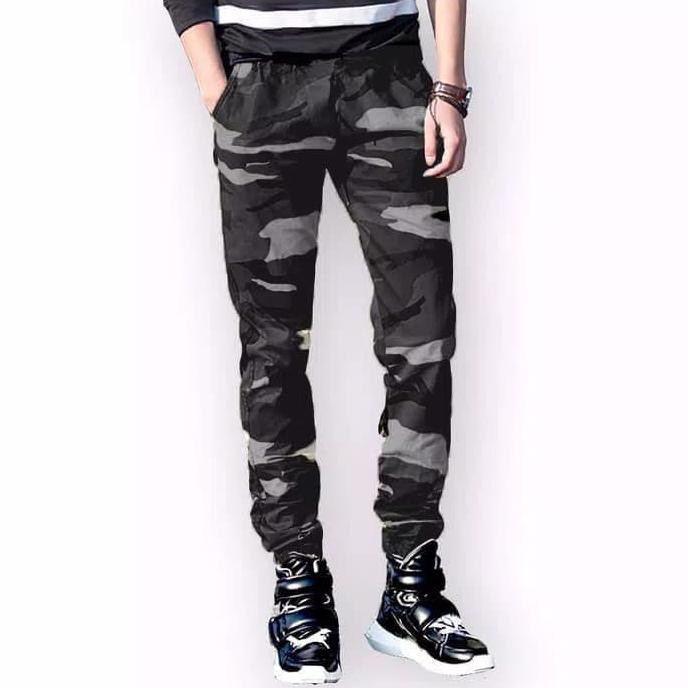 Mfashion Celana Jogger Training Panjang Pria Corak Army - Army Men, Ce - Hijau, M .Aruansy.Olshop