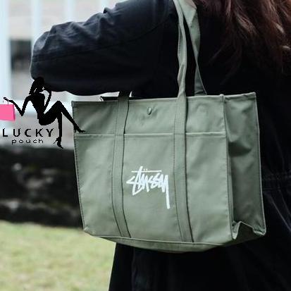 Stussy Military Green Tote Bag BERKAH