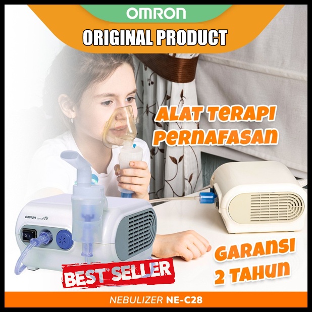 Alat nebulizer anak omron ne c28 original alat uap pernafasan batuk pilek asma mesin uap pernafasan
