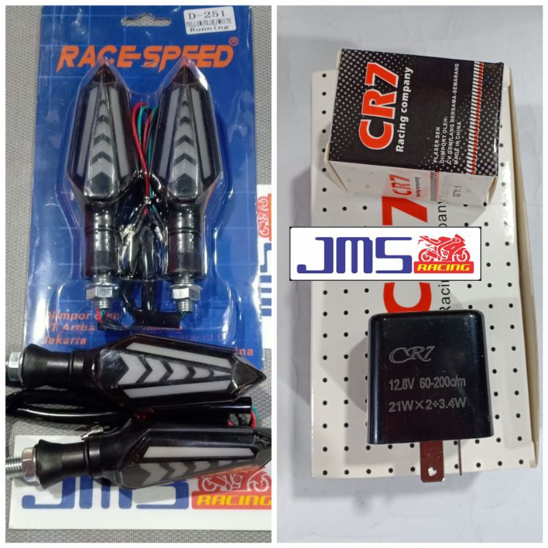 lampu sen d251 led running plus flaser paket universal klx crf wr155 vixion cb king rxk vario 150 r15 gsx