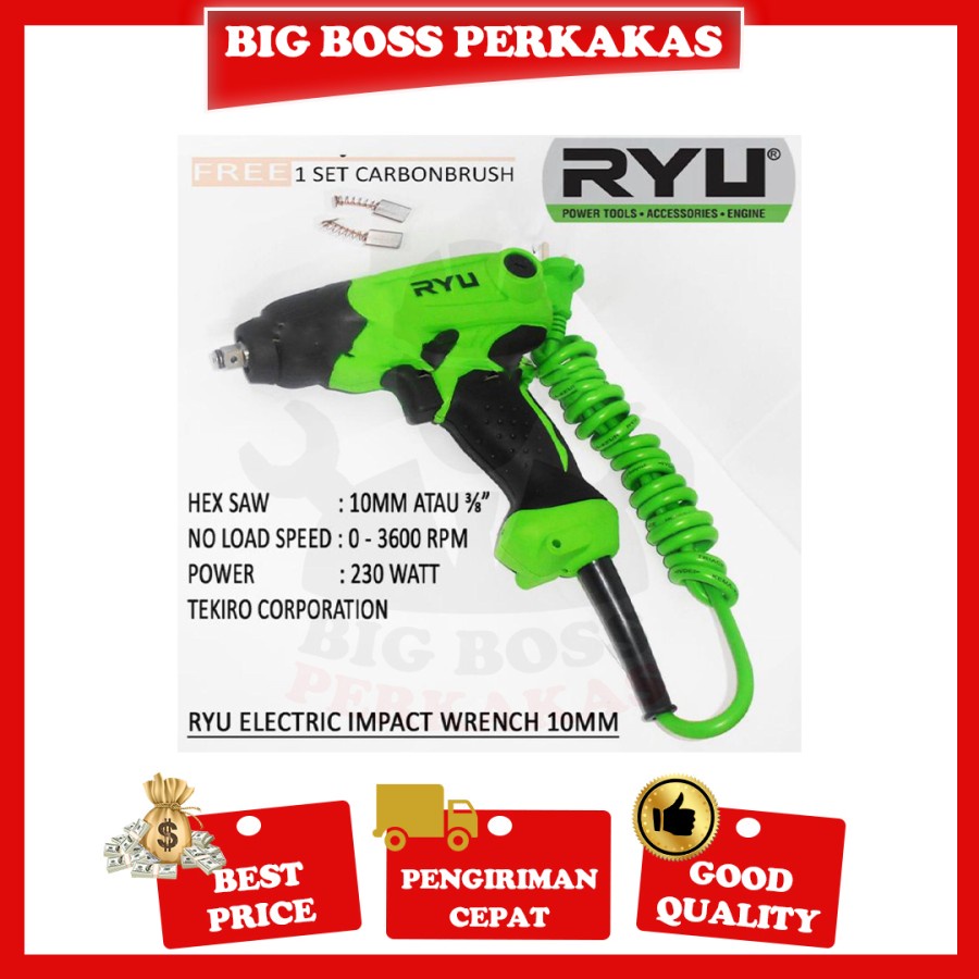 RYU IMPACT WRENCH RYU REW 10 ALAT BUKA BAUT ELEKTRIK LISTRIK