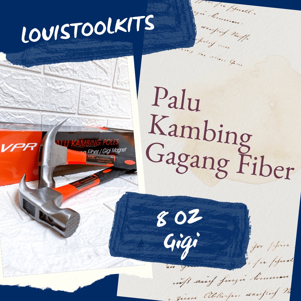 Palu Kambing Fiber Gigi Magnet VPR - 8 OZ [ Per 6 pcs ]