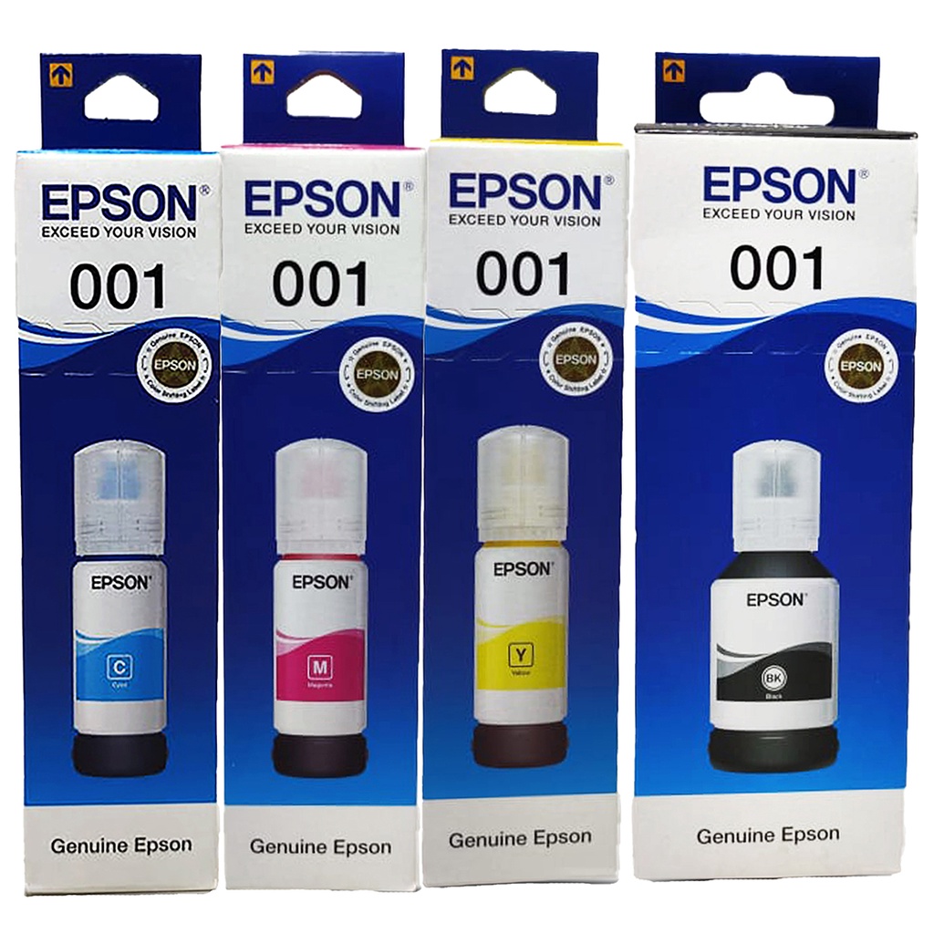 TINTA EPSON 001 SET BLACK, CYAN, MAGENTA, YELLOW 1 SET