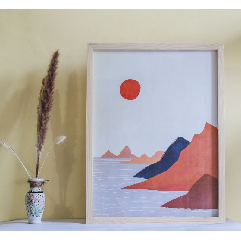 Pigura Foto Bingkai Frame Kayu 12r Tanpa Kaca