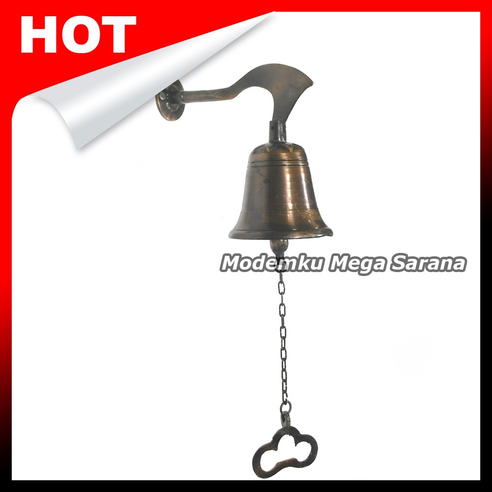 Bel Pintu Lonceng Isi 1 - Kuningan Hitam Kecoklatan