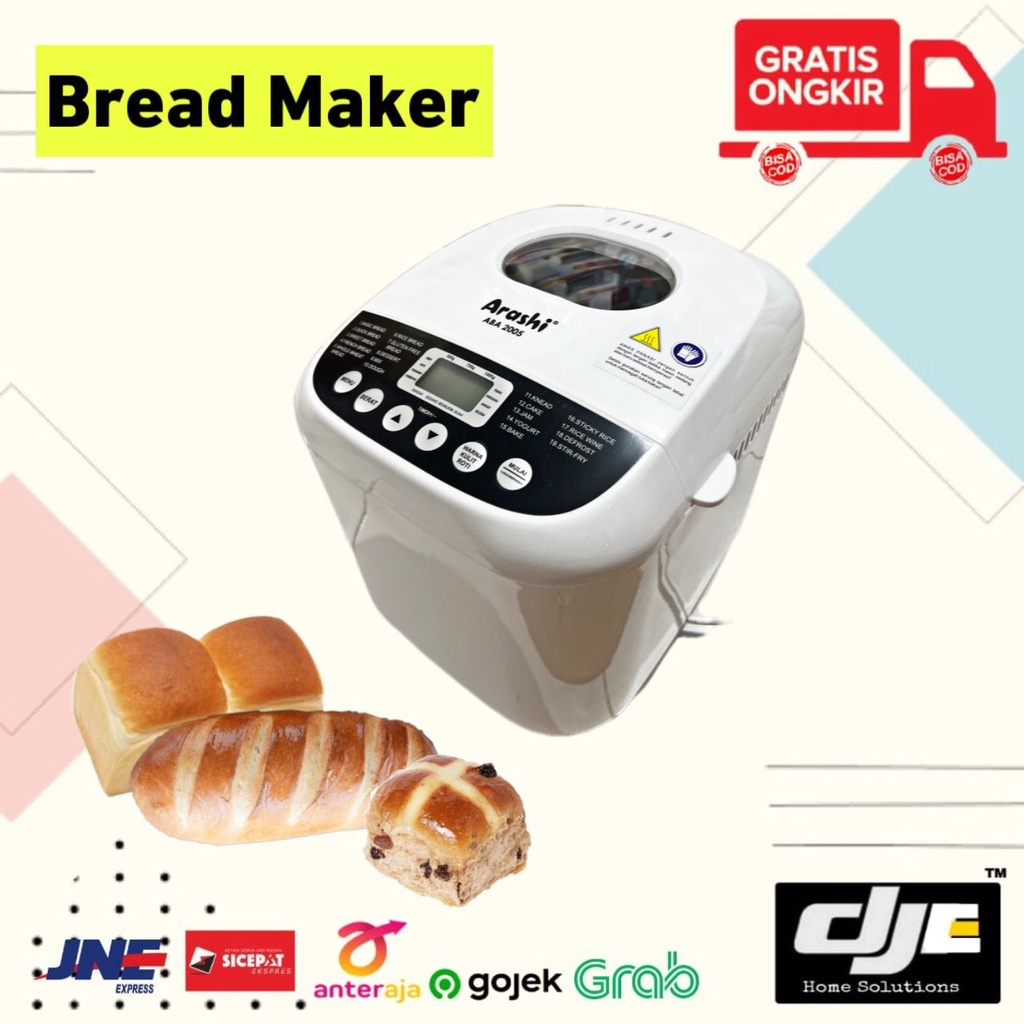 ARASHI Bread maker/ mesin pembuat roti dan adonan elektrik Bergaransi