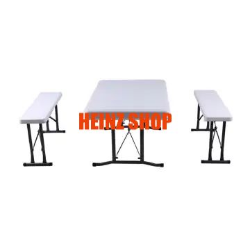 KRISBOW SET MEJA BANGKU LIPAT MEJA LIPAT PRAKTIS ADJUSTABLE MEJA LIPAT SET SERBAGUNA MEJA TAMAN