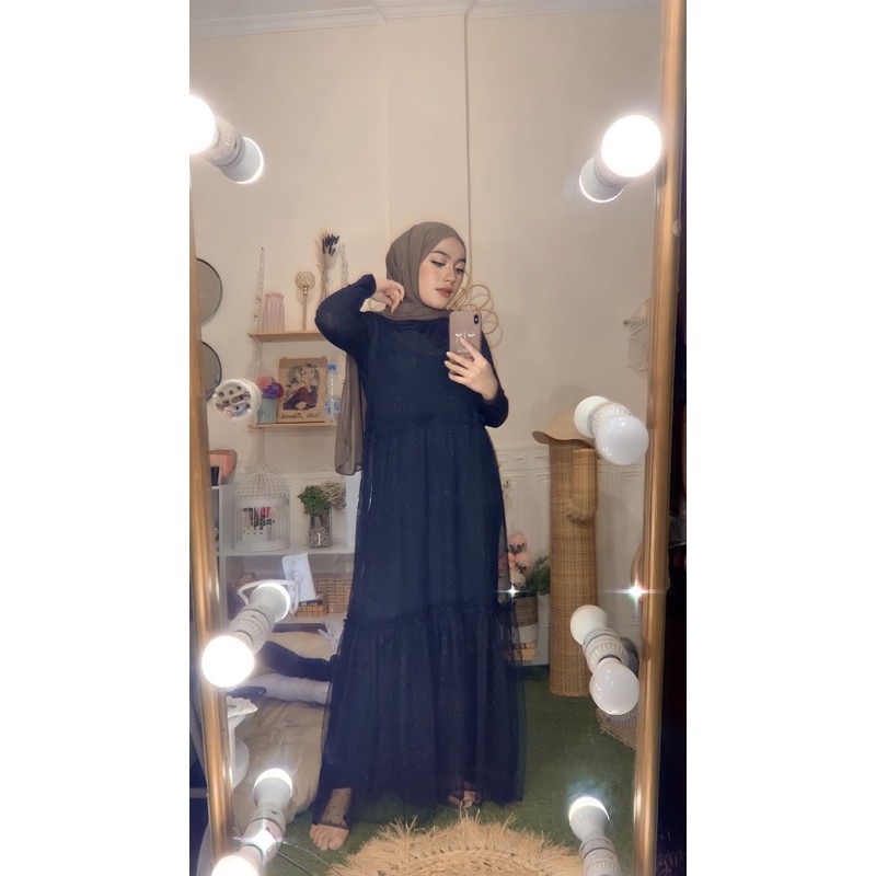 gamis tulle dot