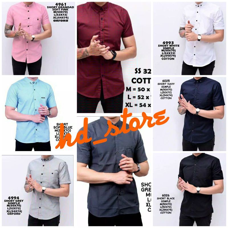 kemeja polos lengan pendek terlaris kemeja casual formal kemeja lengan pendek slimfit termurah