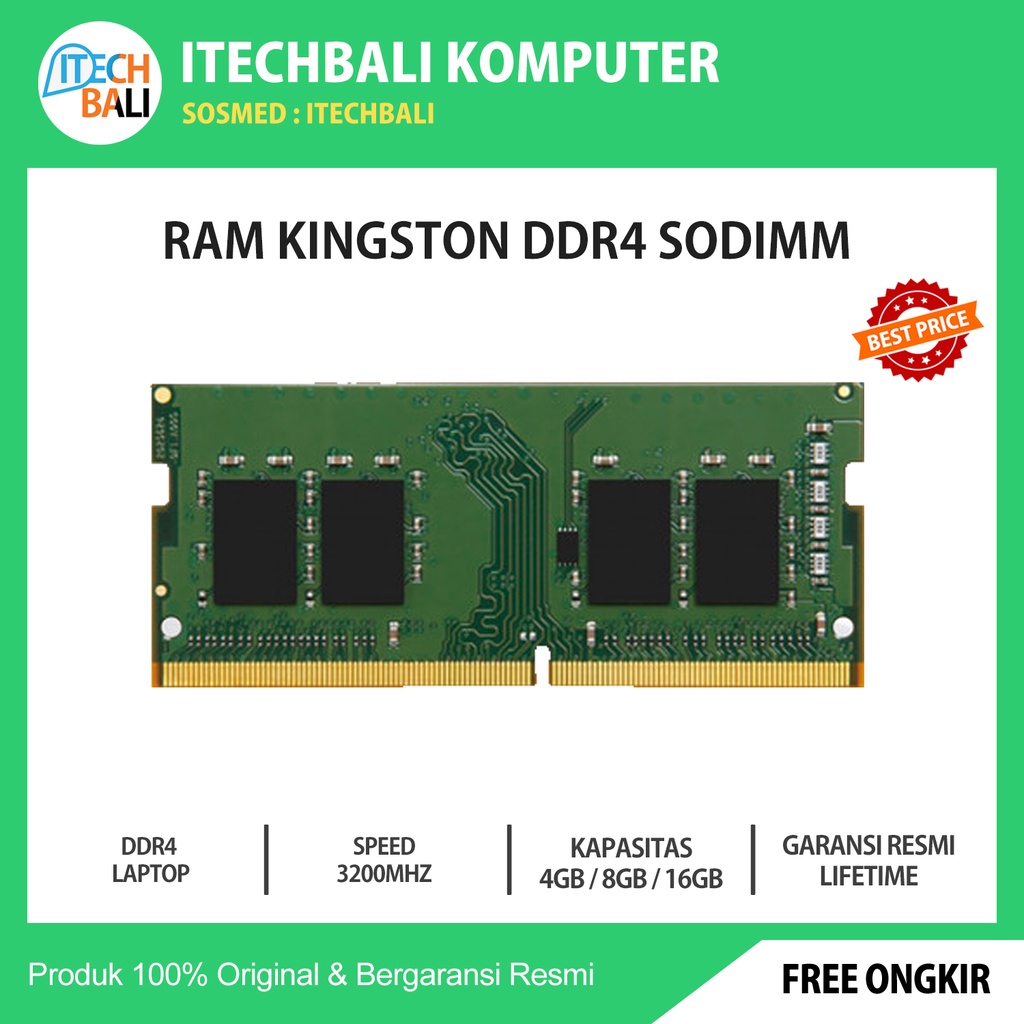 RAM Laptop KINGSTON Sodimm DDR4 8GB 3200MHZ