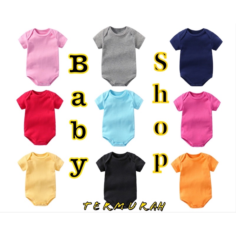 Jumper pendek bayi love cloud  POLOS (SNI) / jumper polos bayi fashion