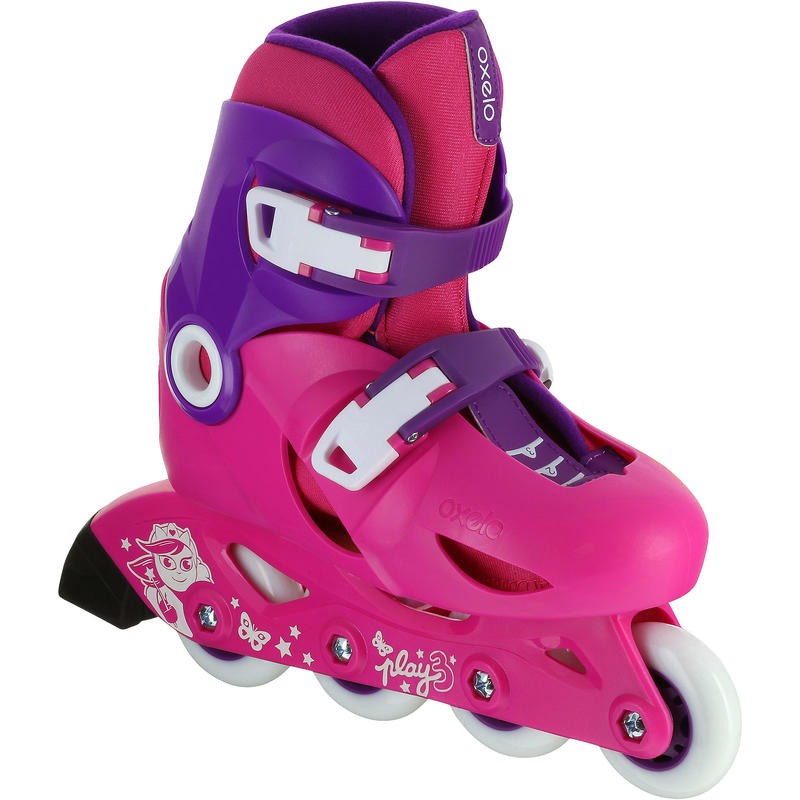 Decathlon Oxelo Sepatu Roda Anak Pemula Play 3 Pink - 8367591