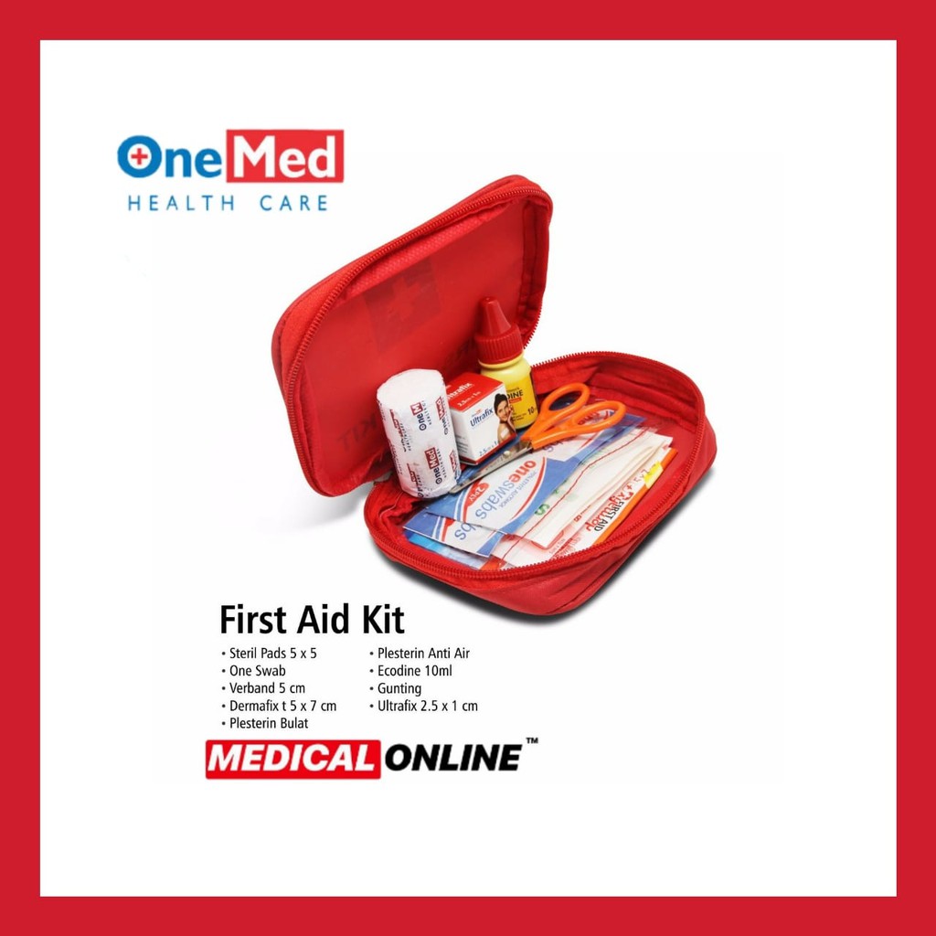 P3K ONEMED FIRST AID KID POCKET BAG / TAS DOMPET P3K MEDICALONLINE MEDICAL ONLINE