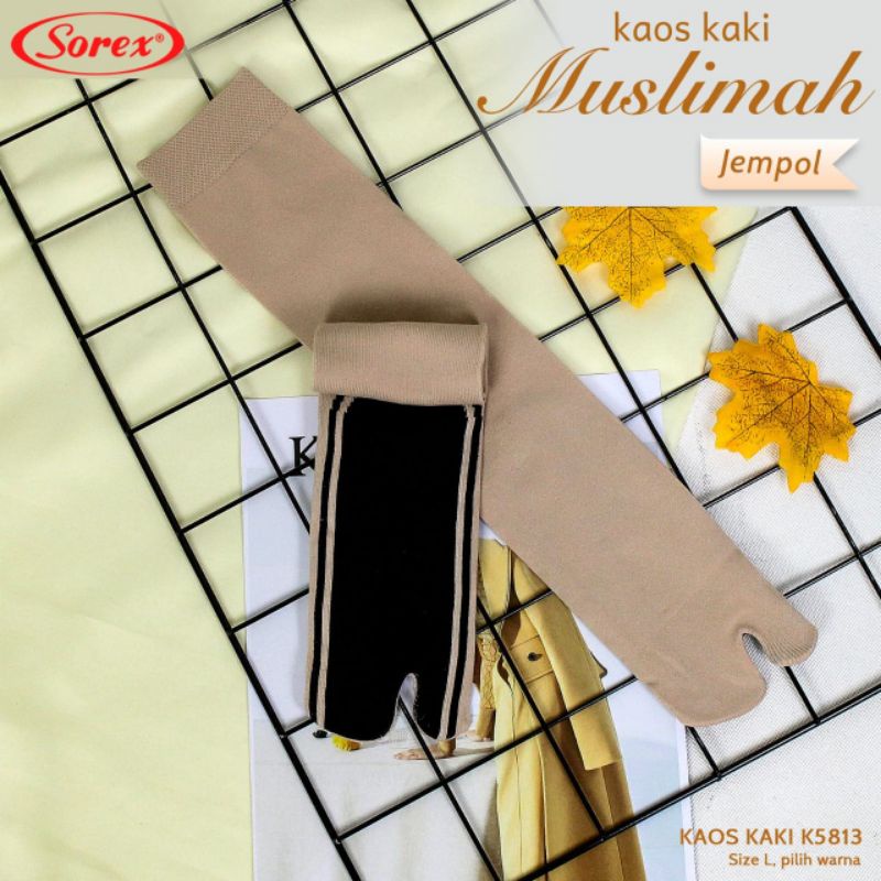 Sorex kaos kaki wanita muslimah Jempol K 5811/K 5812/K 5813 super strech