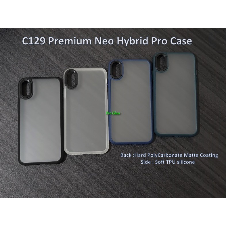 C129 Iphone 7 / 7+ / 8 / 8+ / X / XS / XR / XS MAX  Neo Hybrid Pro Matte Silicone Case