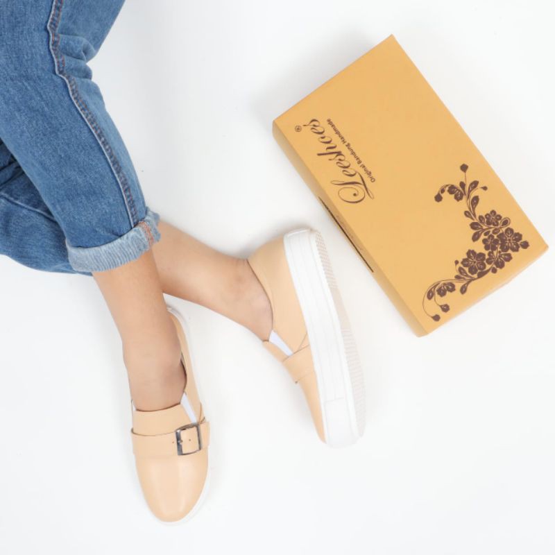 Sepatu wedges Casual wanita belt LeeShoes bagus murah