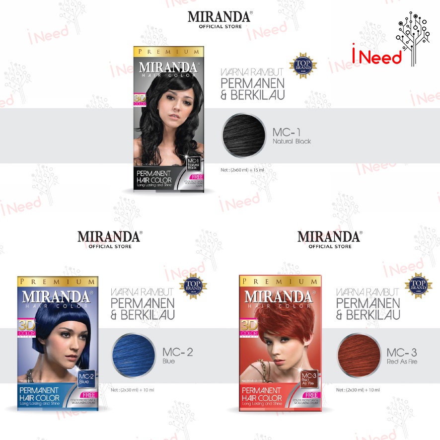 (INEED) Miranda Hair Color - 30ml ( Pewarna Rambut )