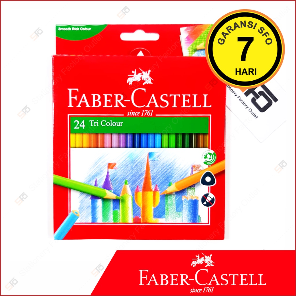 

Pensil Warna Tri Colour Faber Castell isi 24