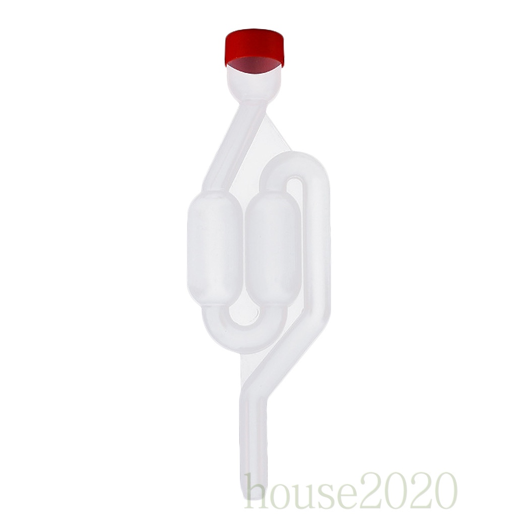 [house2020]Homebrew Wine Fermentation Airlock Valve Plastic One-Way Exhaust Water Seal Bubble Grommet Beer Brewing Tool