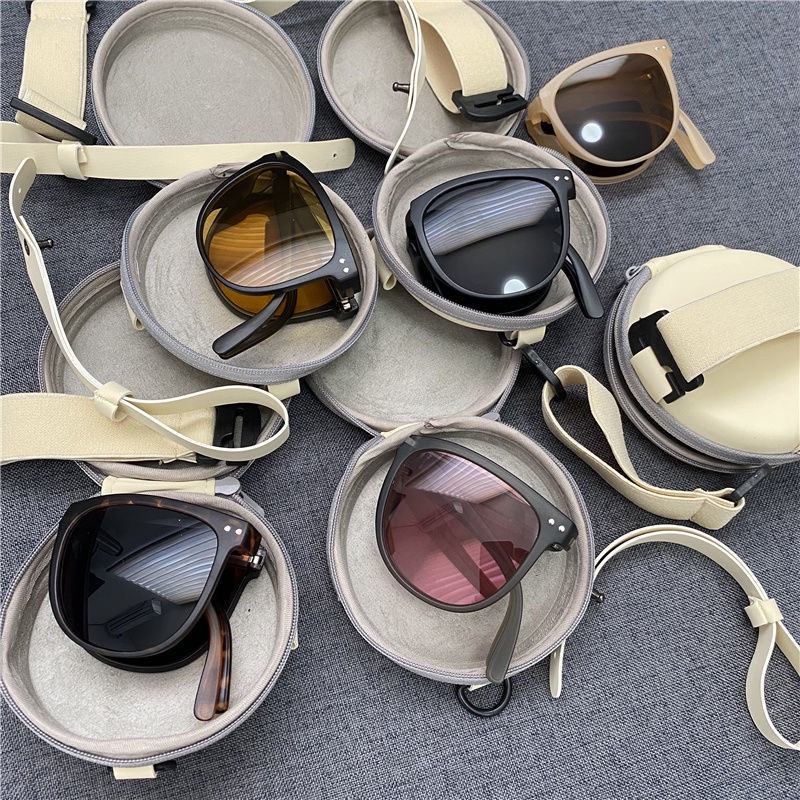 AY(CN) Case Kacamata Portabel Model Lipat Anti Radiasi Polarizer Gaya Korea