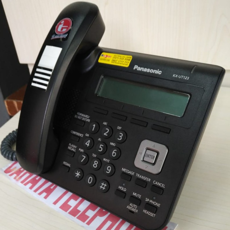 Telepon Panasonic KX-UT123 IP Phone - Black