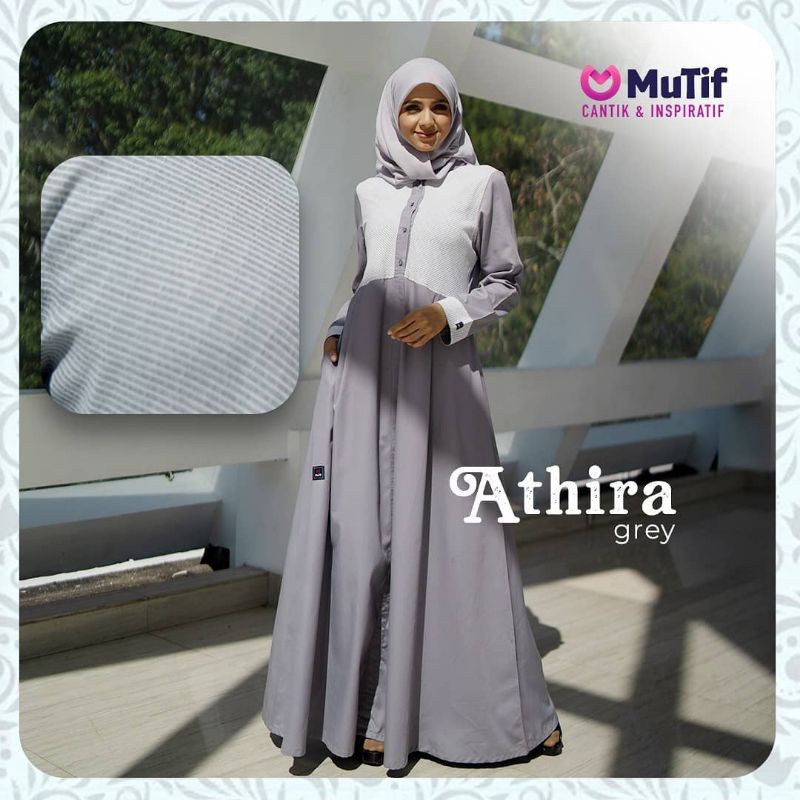Gamis Syari Mutif Athira Terbaru Casual Kekinian