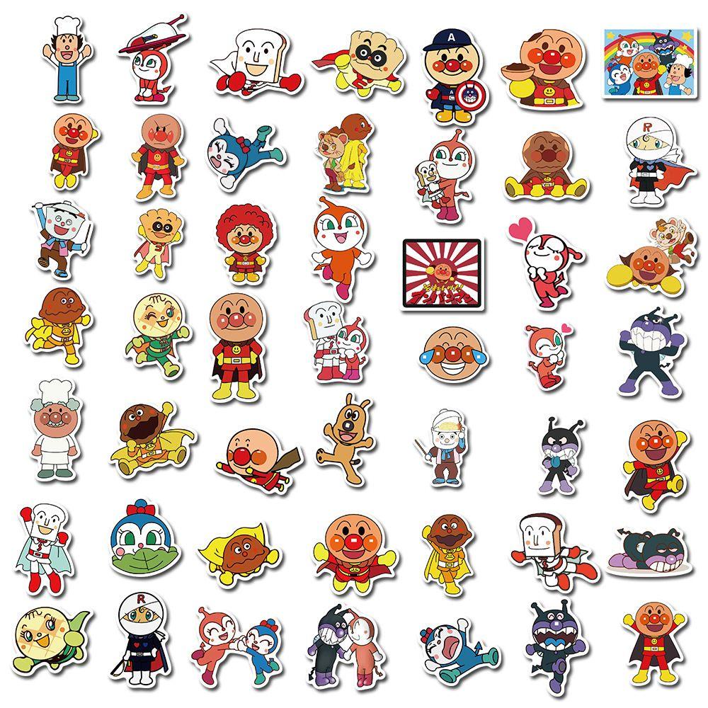 Agustina Anpanman Stiker Lucu Anti Air Stationery Sticker Koper Skateboard Stiker Anime