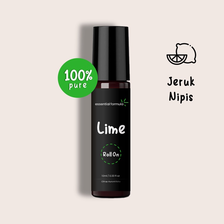 10ml Organic Lime Essential Oil Roll On Jeruk Nipis Murni 100%