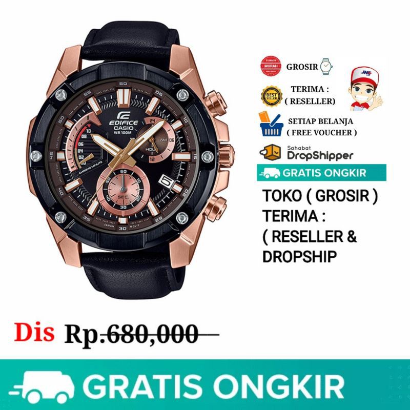 ( GROSIR ) Jam Tangan Pria Merk Edifice STANDARD CHRONOGRAPH EFR-559BGL
