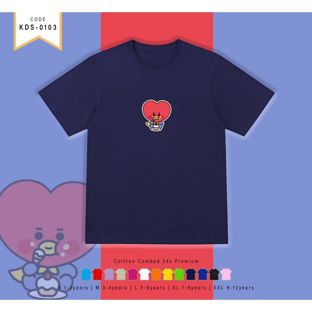 KAOS TINY TEEN BERGAMBAR KARAKTER / BT211 EATS MIDDLE SMALL / CUSTOM T-SHIRT TERMURAH