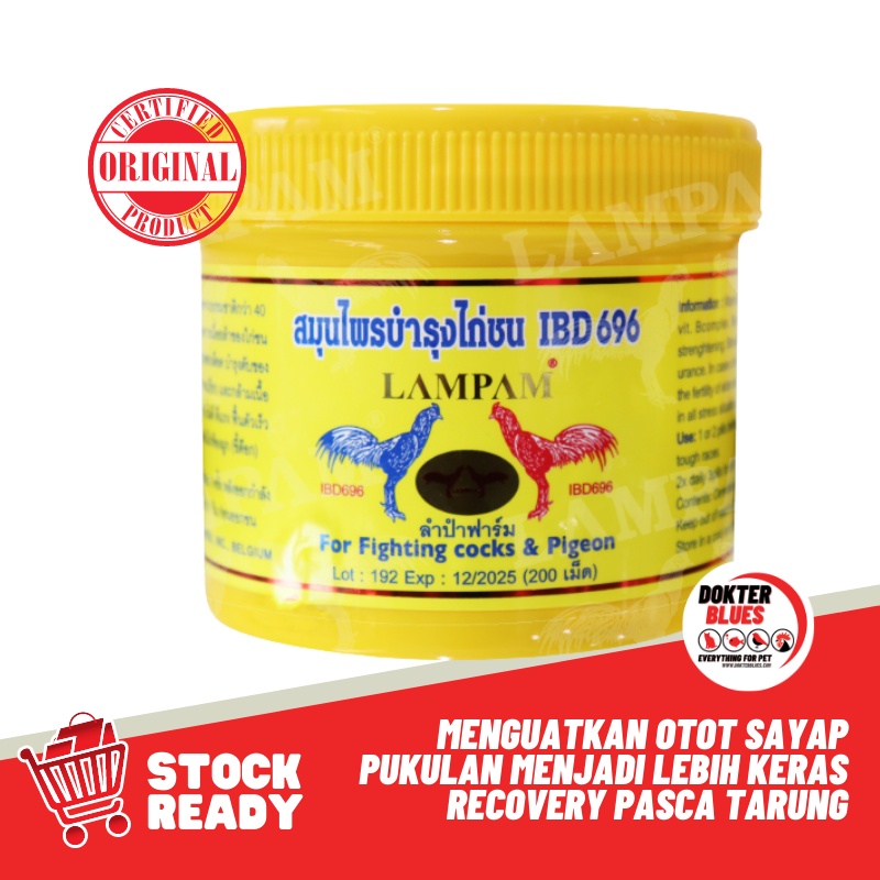 Vitamin Ayam Thailand LAMPAM IBD 696 (200 Butir) Jamu Multivitamin Suplemen Ayam