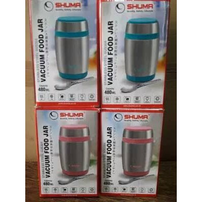 Vacuum Food Jar Stainless Steel Thermos Makanan Nasi Bubur Bayi Shuma 480ml