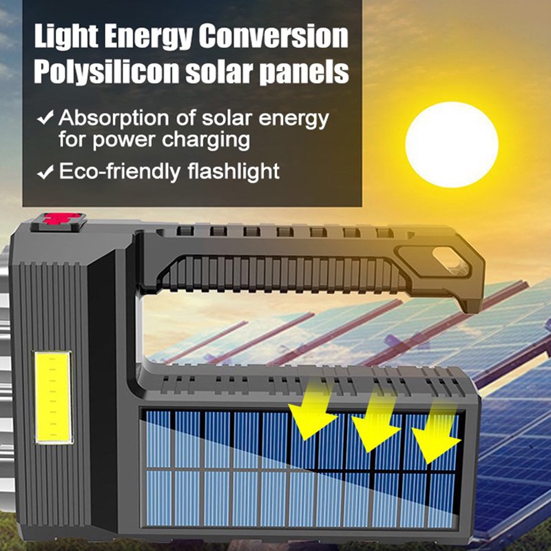 1 Set Lampu Senter 8-LED 4-Mode Lumen Anti Air Untuk Darurat / Camping / Outdoor