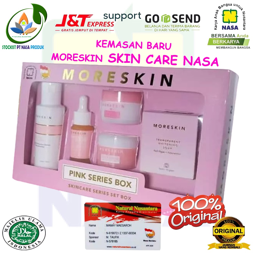 Paket Lengkap Moreskin Cosmetic Skin Care Asli Original Nasa / Stockist Pt Nasa Produk
