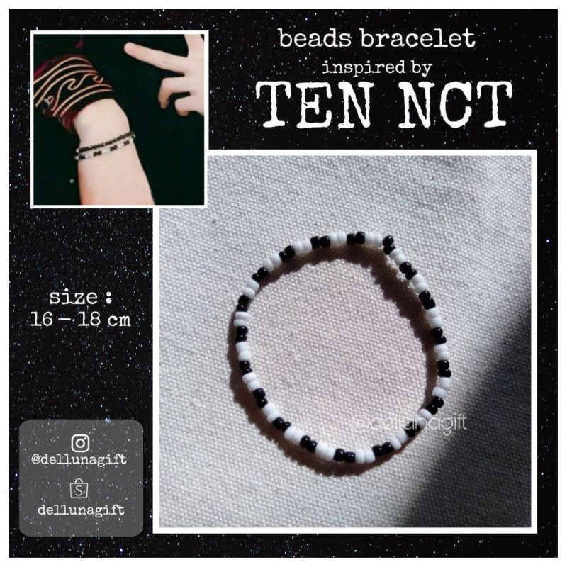 GELANG KPOP/GELANG TEN NCT/BEADS BRACELET INSPIRED BY TEN NCT