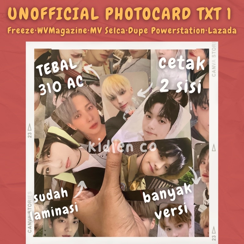 [MIN 3] TCCF FREEZE ♡ txt unofficial premium pc photocard 310 gsm 2 sisi ♡ the chaos chapter world boy you magazine ♡ Yeonjun Soobin Beomgyu Taehyun Hueningkai dupe