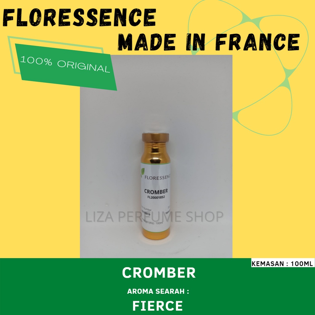 Bibit Parfum 100ml SEGEL FIERCE ( CROMBER ) By FLORESSENCE / Bibit Perfum cromber/ Bibit Parfume FLO