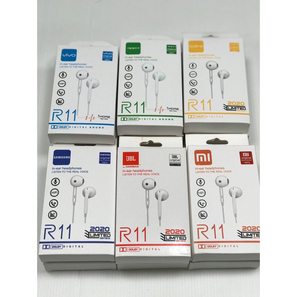 EARPHONE OPPO R11 CHAMPION Handsfree R11 Brand Suara Jernih Harga Murah Earphone R11 Brand