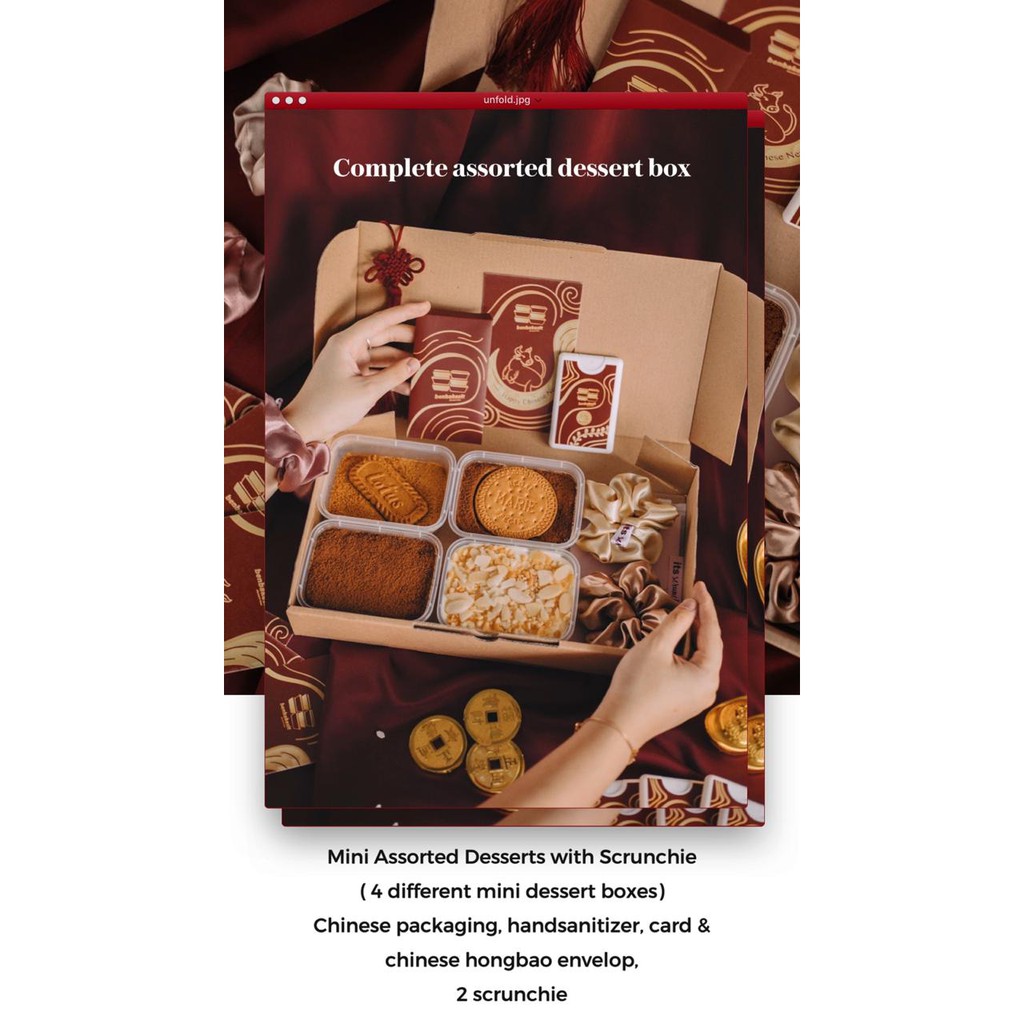 

[Pre-Order Tangerang] 4 Mini Assorted Dessert Box Chinese New Year Hampers