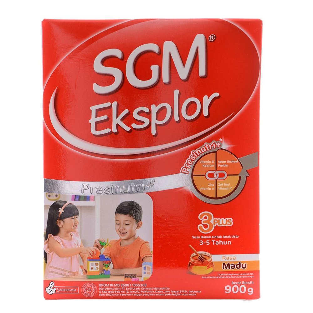 SUSU SGM 3 PLUS Madu Vanilla  900gr