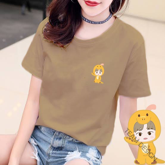 YOURSTYLE1119 - KAOS KARAKTER YELLOW REX DINO BAJU KAOS WANITA DISTRO UNISEX OVERSIZE JUMBO KEKINIAN TERL