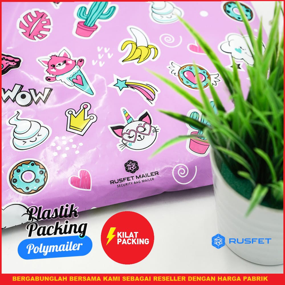 

IK6 AMPLOP PLASTIK POLYMAILER CANDY ICE (Uk : 20cm x 27cm )PACK