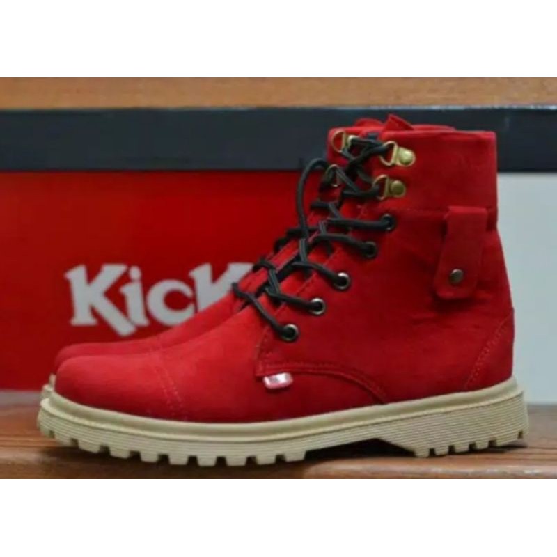 KICKERSHARAJUK|WOLF x KICKERS | Sepatu Boot Wanita Musim Hujan Sepatu Gunung Tracking Sepatu Outdoor