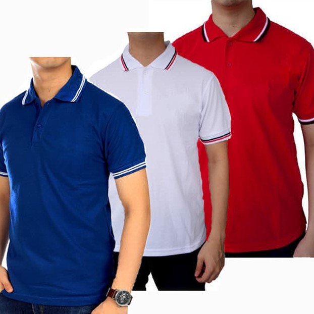 Kaos Kerah Polo Shirt Berkerah Polos Grosir Pria Cowok Murah