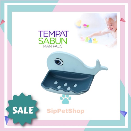 (COD) Tempat Sabun Batang Model Ikan Paus Kamar Mandi Dispenser Kotak Kamar Mandi Motif Paus Wadah Sabun Batang Model Ikan Paus Tempat Soap Rak Kamar Mandi Home on / Whole Soap Dish / Soap Holder