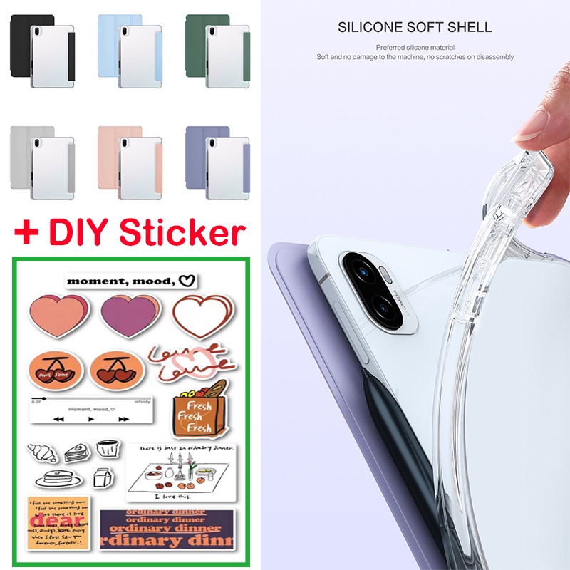 Case Redmi Pad SE 11 inch Xiaomi Pad 7 / 7pro 11.2 Redmi Pad 10.61&quot; Flip Soft Case Xiaomi Pad 5/5pro Transparent TPU Case with Pen Holder