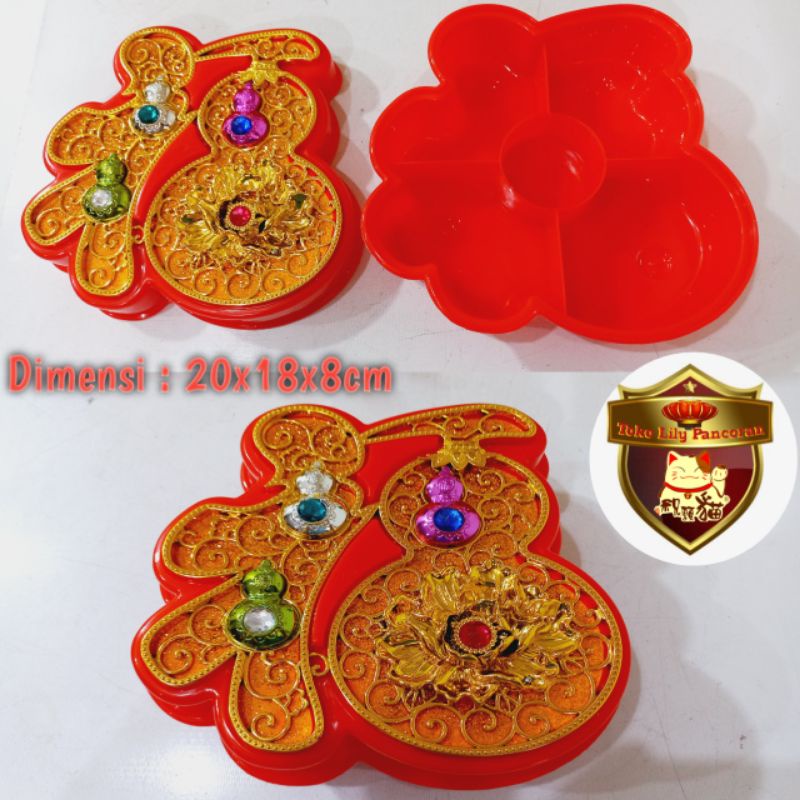 Toples Imlek / Tempat Permen Varian Motif / Toples Permen Coklat Tema Chinese