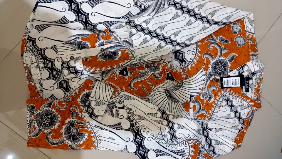 M231 Kemeja Pria Batik Panjang Coklat 1423a